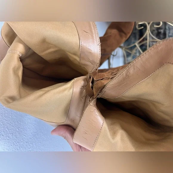 Franco Sarto Knee High Suede Side Zip Boots Size 6.5 - Picture 10 of 11